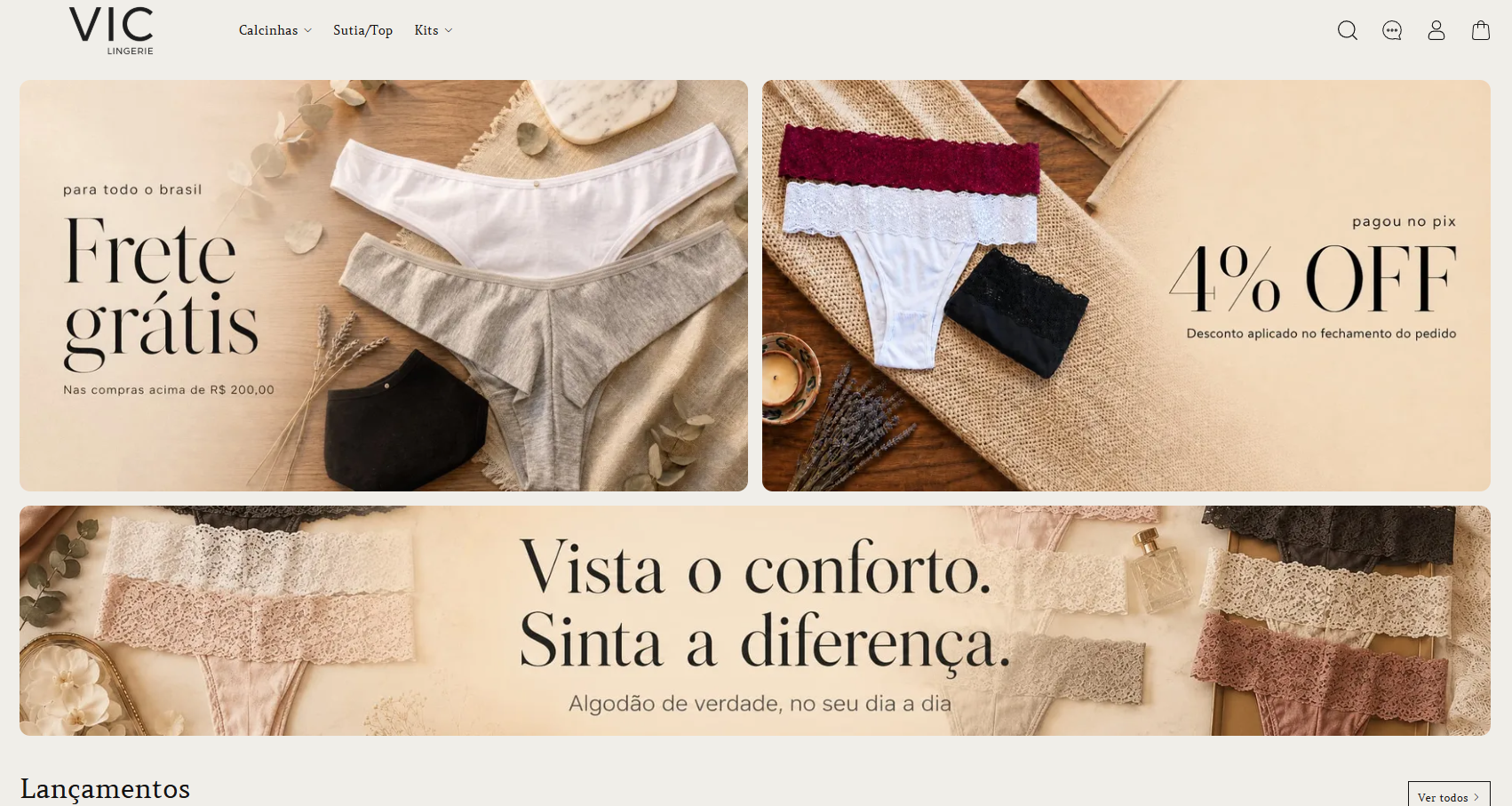 Vic Lingerie — capture secondaire